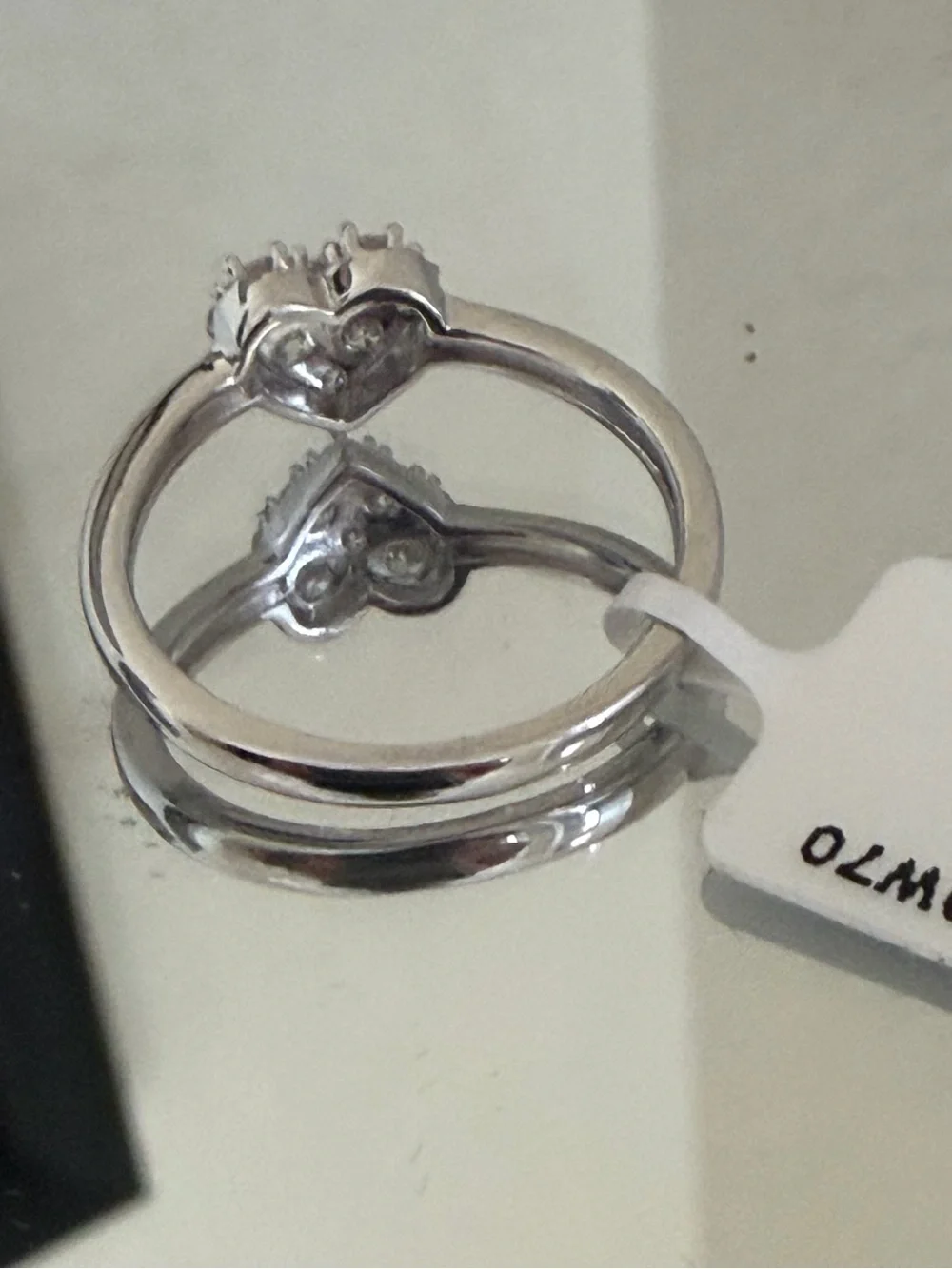 Heart Cluster Lab Grown Diamond Ring 925 Sterling Silver 0.33 CTS Size 7